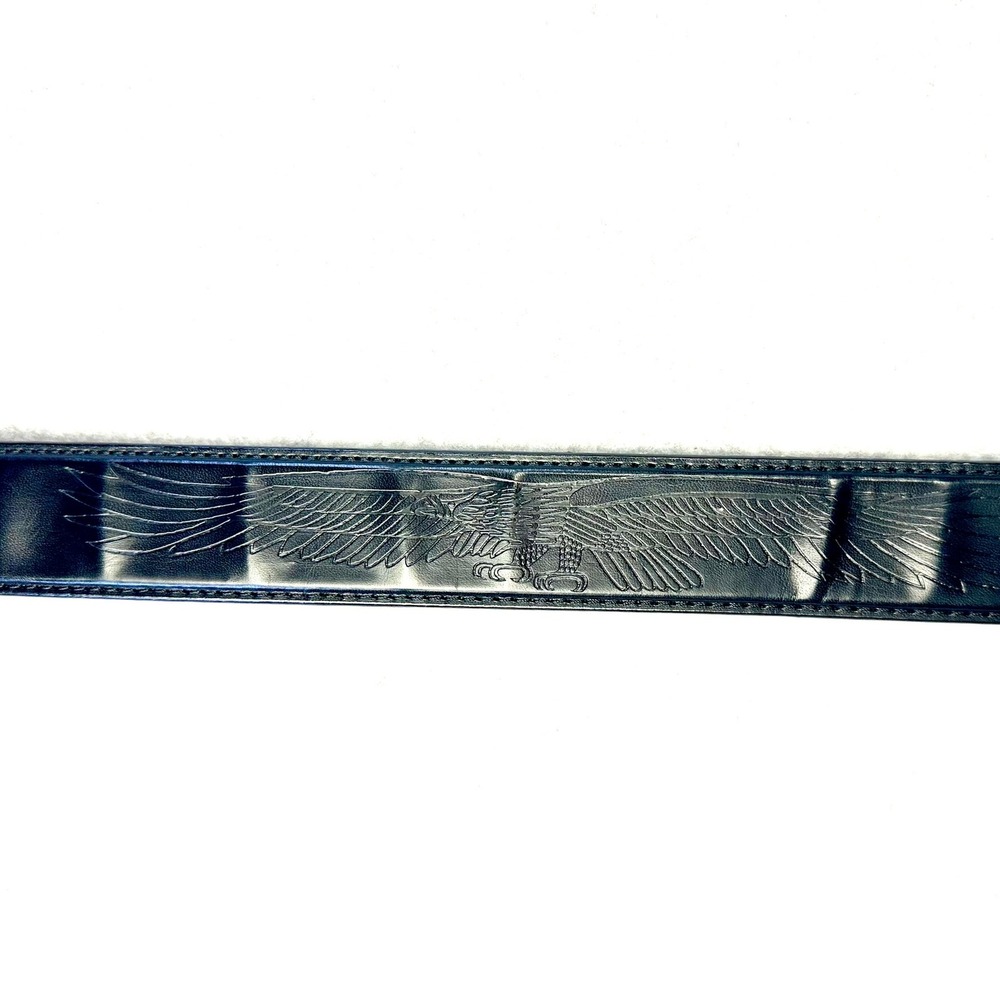 Vtg 1980 US Air Force Belt Buckle Indiana Metal Craft Leather USA Eagle 44 45 - Picture 8 of 13